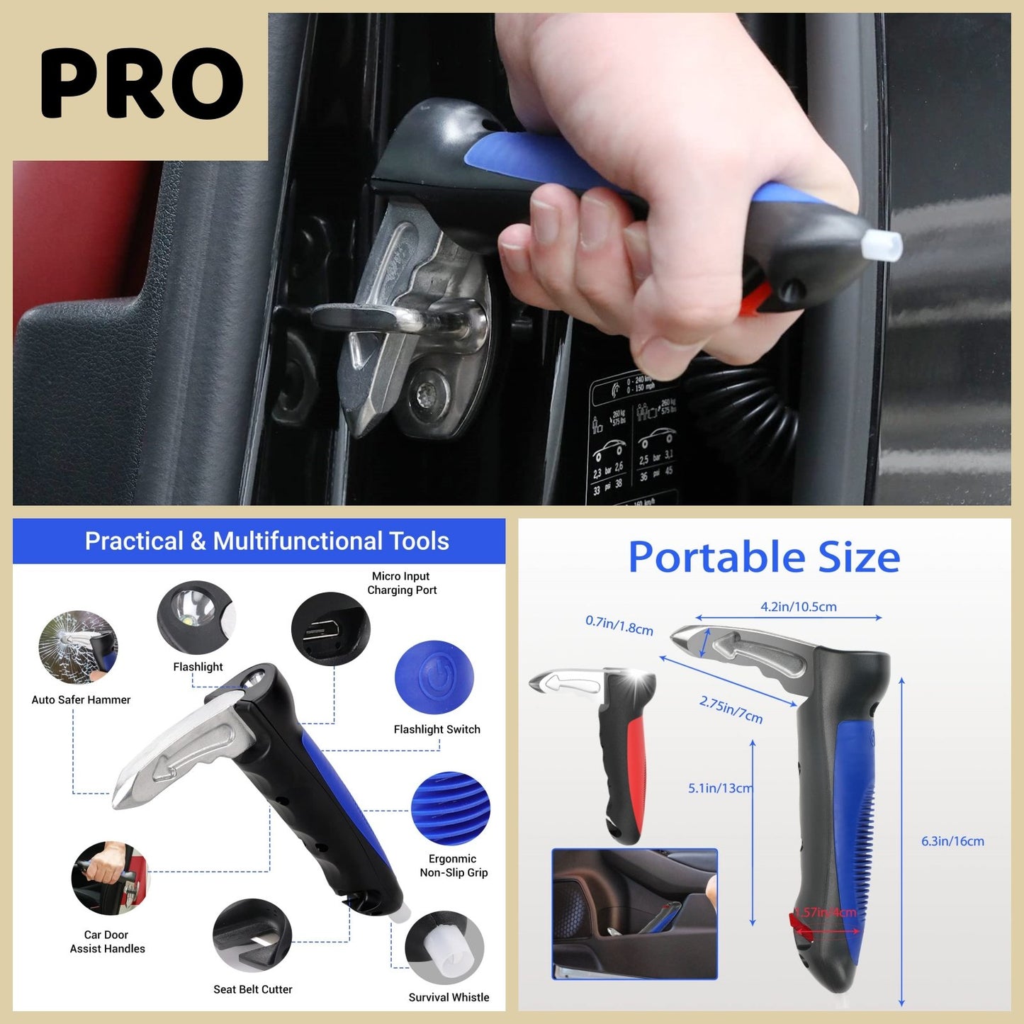 Making Car Rides Safer and Easier, 5 in 1 Car Handle Assist