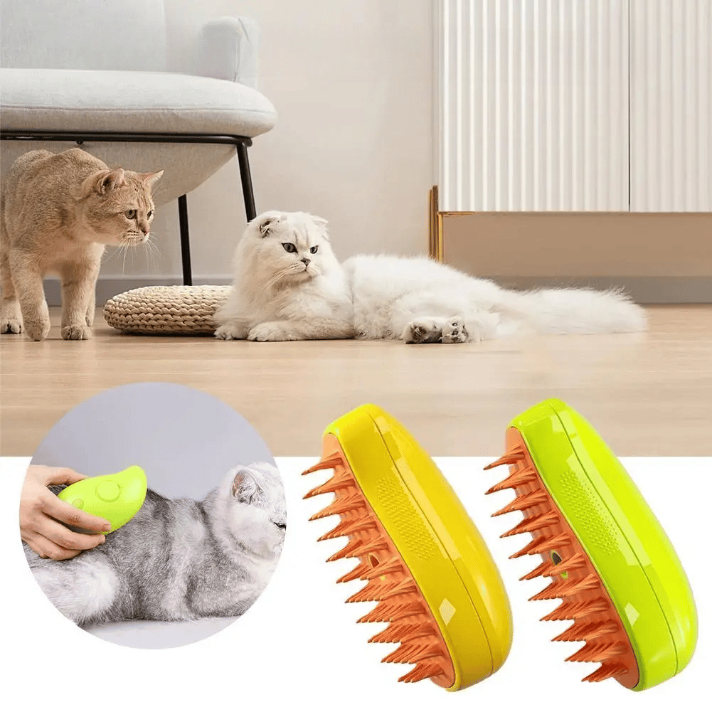 🔥Last day 48% OFF - 😍🐱Cat Steamy Brush-🐱3 In1 Spray Cat Brush