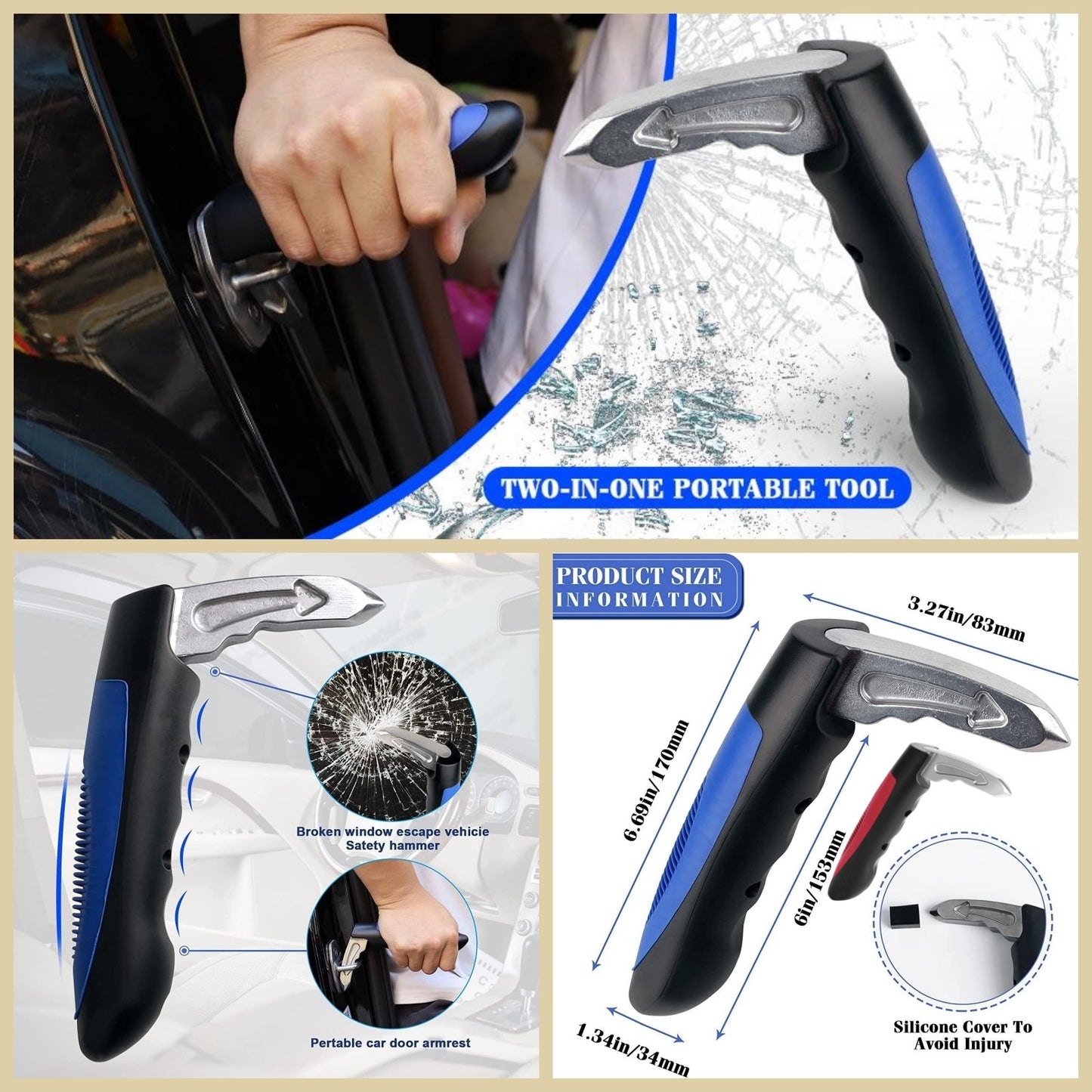 Making Car Rides Safer and Easier, 5 in 1 Car Handle Assist